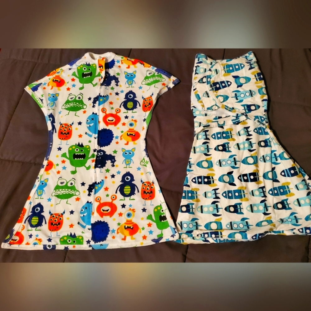 Sleeping baby sleep sack and swaddle 12 months